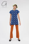 YANYAN KNITS 24 Autumn and Winter Short Sleeve Dress YYK-YYW24-0022-LAN Blue